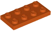 Plate 2 x 4 in Dark Orange