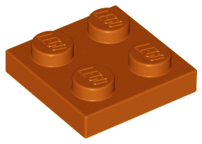 Plate 2 x 2 in Dark Orange