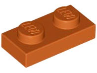 Plate 1 x 2 in Dark Orange