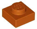 Plate 1 x 1 in Dark Orange