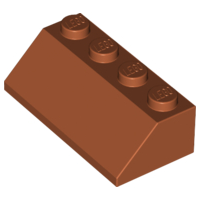 Brick Sloped 45° 2 x 4 in Dark Orange