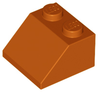 Brick Sloped 45° 2 x 2 in Dark Orange