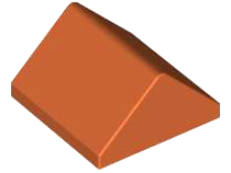 Brick Sloped 45° 2 x 2 Double in Dark Orange