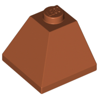 Brick Sloped 45° 2 x 2 Double Convex in Dark Orange