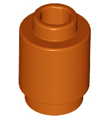 Brick Round 1 x 1 Open Stud in Dark Orange