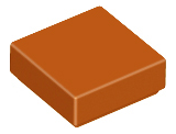 Tile 1 x 1 with Groove in Dark Orange