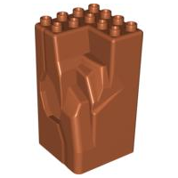 Duplo Rock Cave 4 x 4 x 6 in Dark Orange