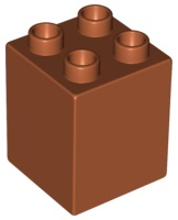 Duplo Brick 2 x 2 x 2 in Dark Orange