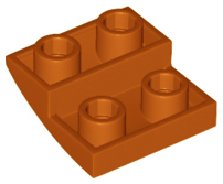 Brick Curved Inverted 2 x 2 x 2/3 in Dark Orange
