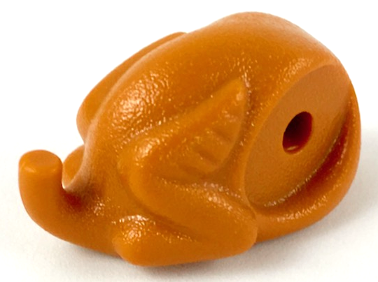 Food Turkey Body, Rounded Neck in Dark Orange
