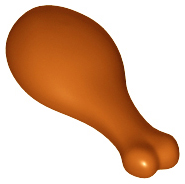 Food Turkey Drumstick [Short] - 20mm Round Opening in Dark Orange