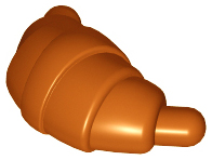 Food Croissant - Rounded Ends in Dark Orange