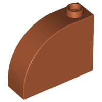 Brick Curved 1 x 3 x 2 in Dark Orange
