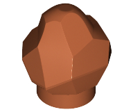 Rock 1 1/3 x 1 1/3 x 1 in Dark Orange