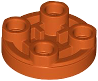Tile Special Round 2 x 2 Inverted in Dark Orange