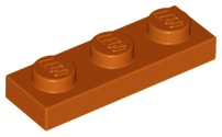 Plate 1 x 3 in Dark Orange
