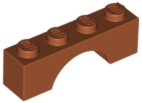 Brick Arch 1 x 4 in Dark Orange