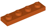 Plate 1 x 4 in Dark Orange
