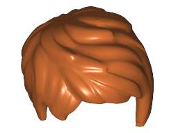 Hair Short Tousled with Side Part in Dark Orange