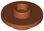 Equipment Cup / Teacup Saucer with Recessed Stud on Top [PLAIN] in Dark Orange