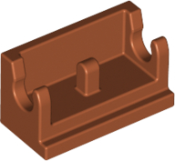 Hinge Brick 1 x 2 Base in Dark Orange