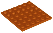 Plate 6 x 6 in Dark Orange