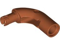 Arm, Bent with Pin, Pin Hole in Dark Orange