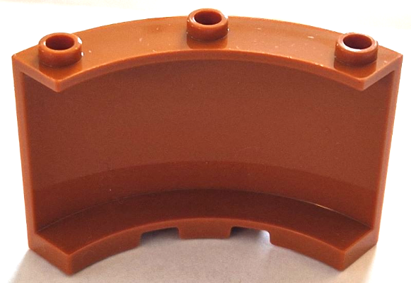 Panel 4 x 4 x 3 Quarter Cylinder in Dark Orange