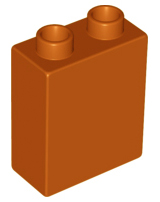 Duplo Brick 1 x 2 x 2 in Dark Orange