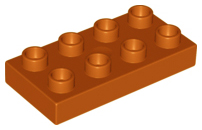 Duplo Plate 2 x 4 in Dark Orange