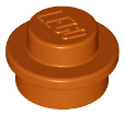 Plate Round 1 x 1 with Solid Stud in Dark Orange