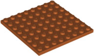 Plate 8 x 8 in Dark Orange