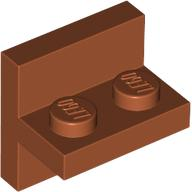 Bracket 2 x 2 with 1 x 2 Vertical Studs in Dark Orange