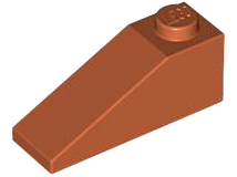 Brick Sloped 33° 3 x 1 in Dark Orange