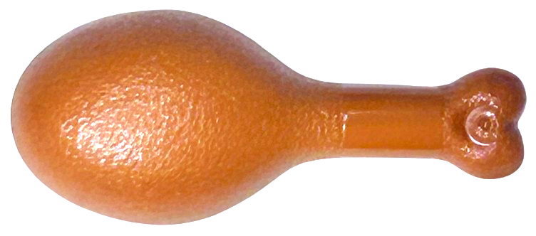Food Turkey Drumstick [Long] - 22mm Oval Opening in Dark Orange