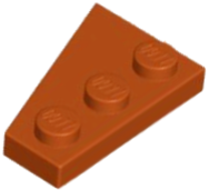 Wedge Plate 3 x 2 Right in Dark Orange