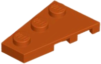 Wedge Plate 3 x 2 Left in Dark Orange