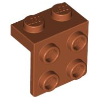 Bracket 1 x 2 - 2 x 2 in Dark Orange
