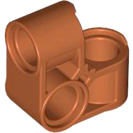 Technic Pin Connector Perpendicular 2 x 2 Bent in Dark Orange