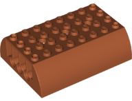 Brick Curved 8 x 6 x 2 Double in Dark Orange