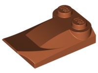 Brick Wedged, Curved 2 x 3 x 2/3 Two Studs, Wing End in Dark Orange
