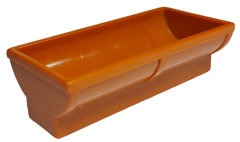Duplo Horse Trough 2 x 4 x 2 in Dark Orange