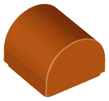 Brick Curved 1 x 1 x 2/3 Double Curved Top, No Studs in Dark Orange