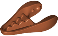 Animal Body Part, Dinosaur, Dilophosaurus / Gallimimus Lower Jaw with Teeth [Plain] in Dark Orange