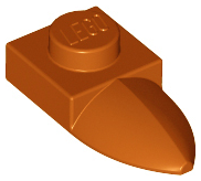 Plate Special 1 x 1 with Tooth in Dark Orange