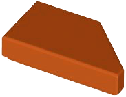 Tile 1 x 2 with Stud Notch Left in Dark Orange