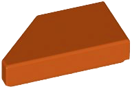 Tile 1 x 2 with Stud Notch Right in Dark Orange