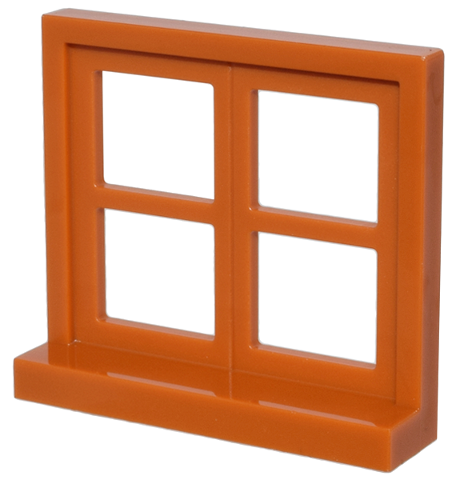 Window 4 x 3 Lattice in Dark Orange