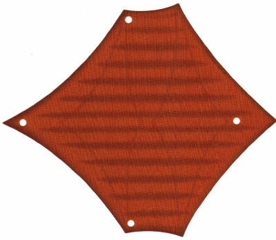 Sail, 26 x 22 Jabba's Sail Barge with Brown Line Print in Dark Orange