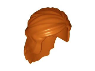 Hair Mid-Length with Braid around Sides in Dark Orange